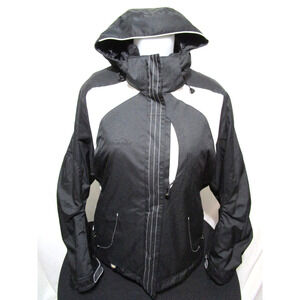 Polar Edge Gold Series Black & White Ski Jacket Women Sz L